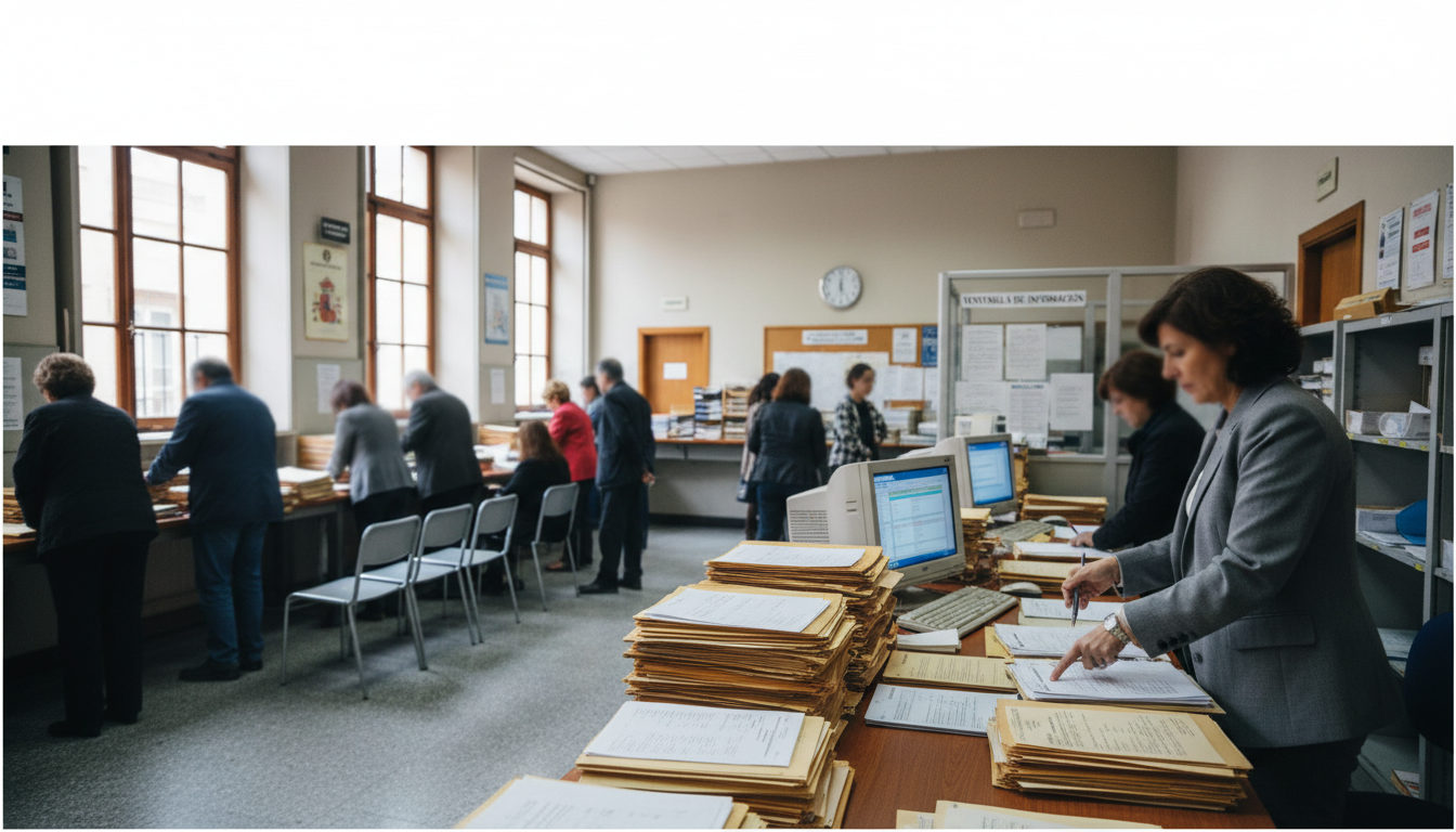 Trabajadores en una campaña agrícola con documentación laboral